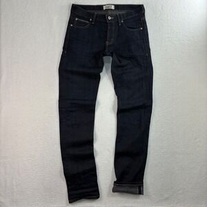 Naked Famous Selvedge Jeans Men 31x36 Blue Super Skinny Guy Indigo Raw Denim